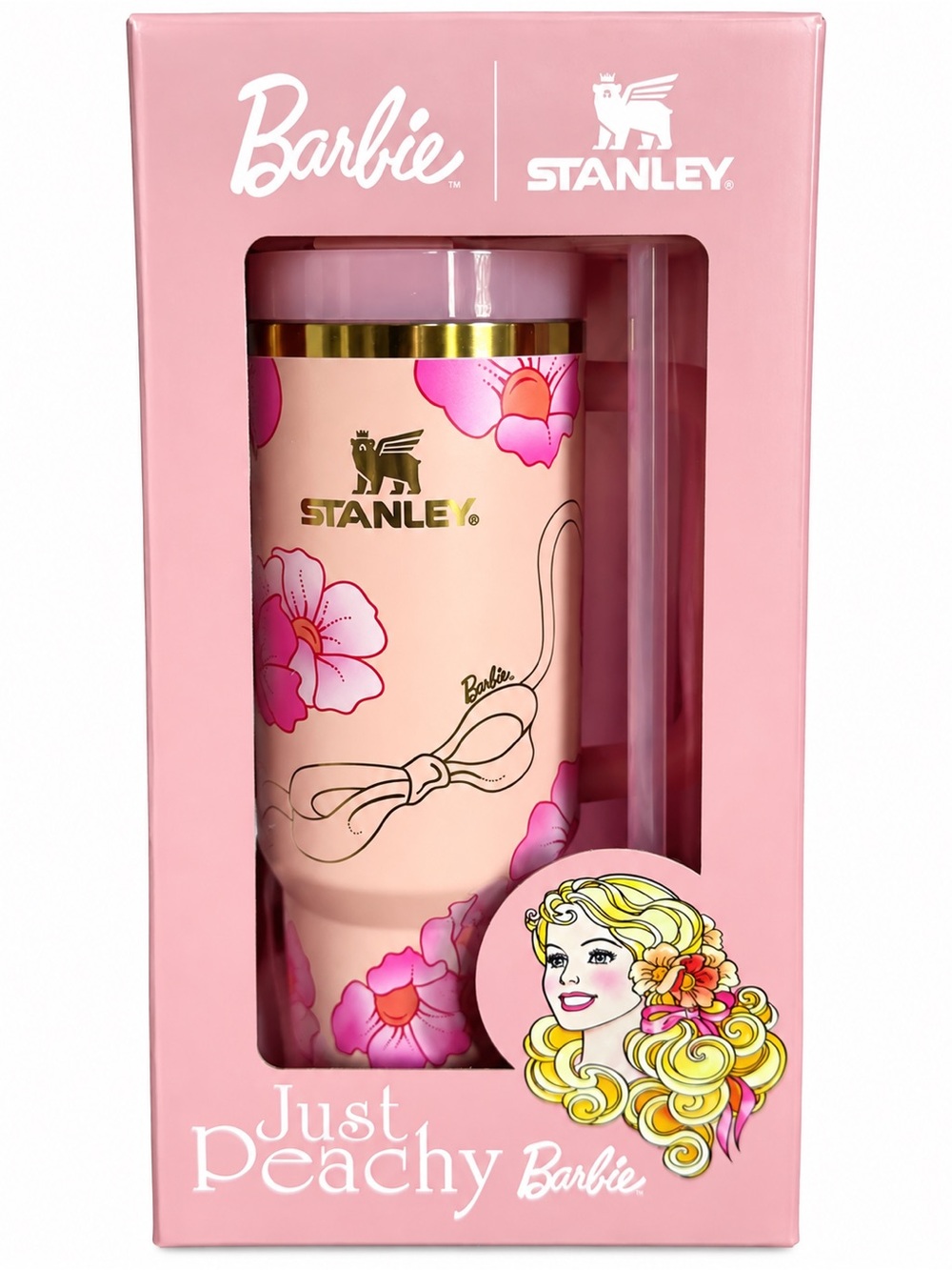Barbie x Stanley Just Peachy 40 oz Quencher Tumbler NIB